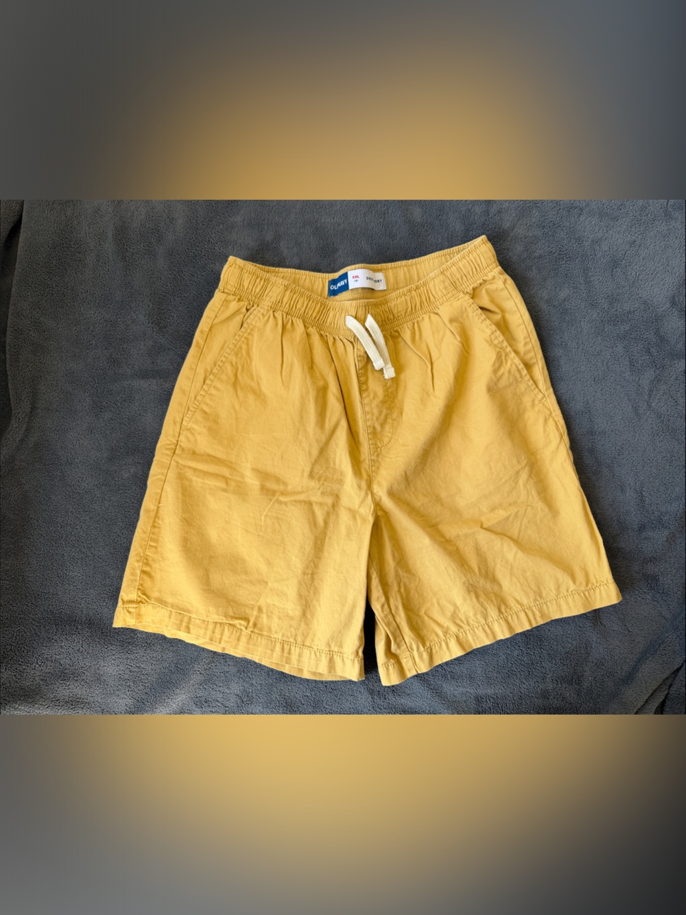 Old Navy Boys Yellow Elastic-Waist Shorts with Drawstring
